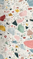 Naklejka premium Colorful terrazzo pattern with varying sized chips on a white background
