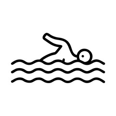 man swimming in the water