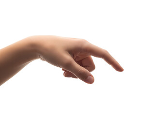 Human hand extended with fingers pointing downward in gentle gesture, symbolizing direction, touch, expression, subtle communication