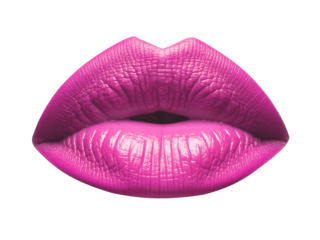 Realistic lips illustration logo design
