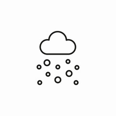 cloud with snow icon sign vector