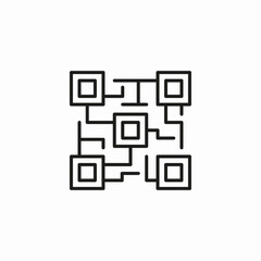 complex qr code icon sign vector