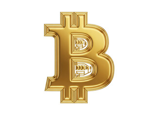 Golden bitcoin symbol representing digital currency, wealth, innovation, technology, finance, power, security, investment, and value