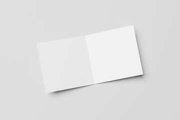 Blank Square Bifold Brochure