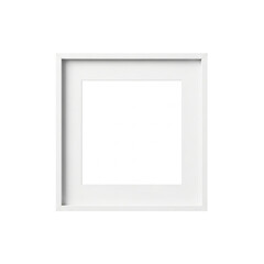 Fototapeta premium White Frame Mockup Square Modern Photo Frame Display Art Gallery Wall Decor Blank Picture on transparent background