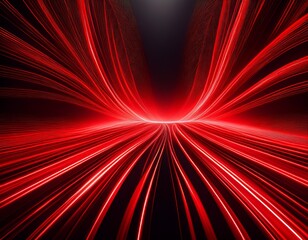 Fototapeta premium red glowing lines on a dark canvas