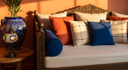 Decorative Furnishings In A Sunlit Room, Creating A Relaxing Ambiance Within