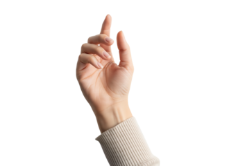 A Female Hand Posed with Fingers Slightly Curled, Ready to Hold Something Small