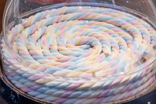 People browsing stalls and items at a lively flea market on a sunny day. Cadiz, Andalusia, Spain, September 2025.