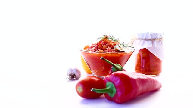 Spicy vegetable mix with peppers and tomatoes
