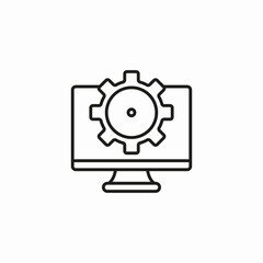 desktop system settings icon sign vector