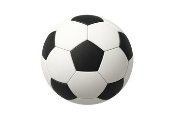 Fototapeta premium Classic black and white soccer ball isolated on transparent background.