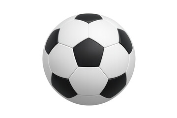 Fototapeta premium Classic black and white soccer ball isolated on transparent background, professional
