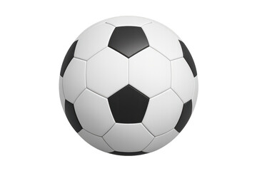 Fototapeta premium Classic black and white soccer ball isolated on a transparent background for sports.