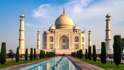 Majestic monument bathed in sunlight
