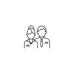 Company staff icon flat vector design.