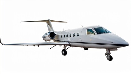 Fototapeta premium small private jet isolated on white background
