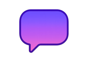 Fototapeta premium Vibrant gradient speech bubble icon isolated on transparent background for communication