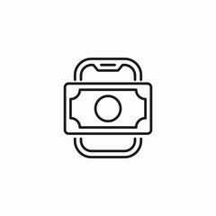 mobile payment money icon sign vector