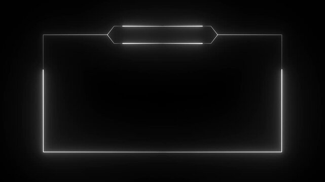futuristic glowing hud frame for sci-fi and technology videos