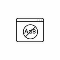 online ad blocker icon sign vector
