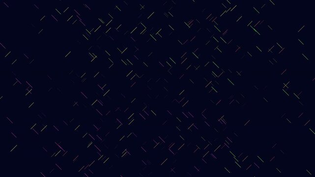 Energetic and vibrant, this image showcases colorful lines on a dark background, creating a sense of movement and dynamism as the lines swirl in various directions