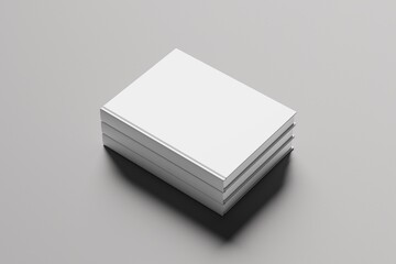 Blank book cover and open