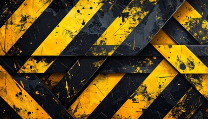 Abstract industrial warning tape pattern