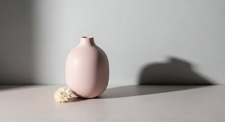 still life with soft pastels, a single focal object, and a subtle shadow.