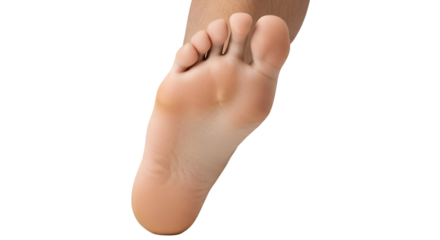 male feet isolated on white