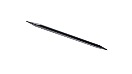 Close-up of a black, pointed stylus