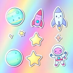 set of space icons