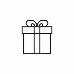 wrapped gift box icon sign vector