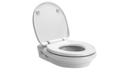 White toilet seat open, bathroom, studio shot, hygiene