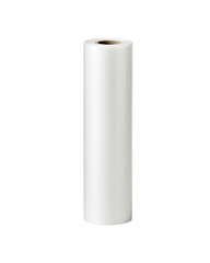White plastic roll packaging studio background