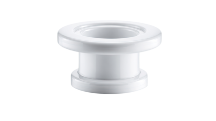 White plastic connector, industrial setting, close-up, clean background, product shot