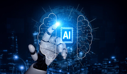 AI brain processes big data with generative AI, LLMs, and machine learning to support business decisions, prompt engineering, and future agentic artificial intelligence systems. spline