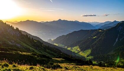 Mountain valley at sunset (2)