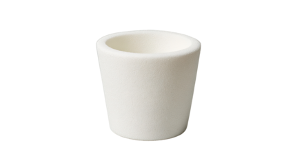 White ceramic filter cup, isolated, studio, clean background, water filtration