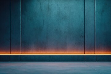 Dark industrial backdrop with glowing orange line, creating mode