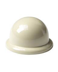 Fototapeta premium Off-white helmet studio shot, smooth surface, clean background, safety gear