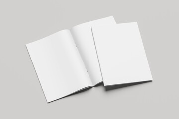 Blank A4 Catalog Brochure Open And Cover