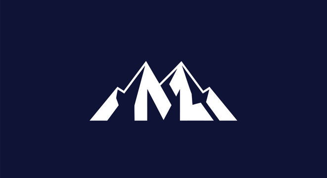 Stylized mountain range logo forming the letter M.