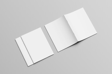 Blank A4 Catalog Brochure Open And Cover