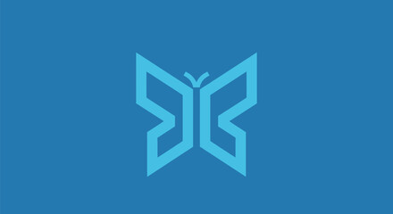 Abstract Geometric Butterfly Graphic Design.