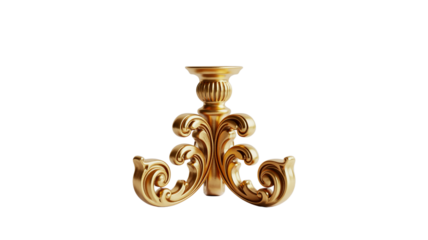 Elegant antique gold ornate candelabra decor for luxurious interiors