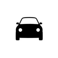 Sleek Automobile Silhouette Front View Modern Transportation Concept