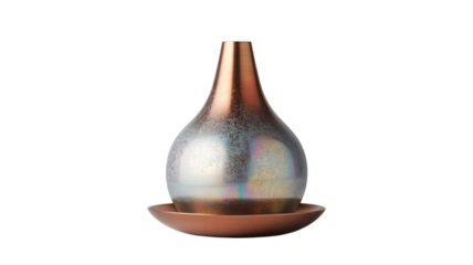 Modern copper vase with iridescent finish adds elegant style to home decor