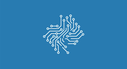 Circuit board pattern representing technology and connectivity.