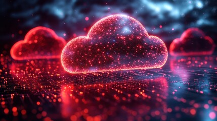 Red Cloud Computing Network Background